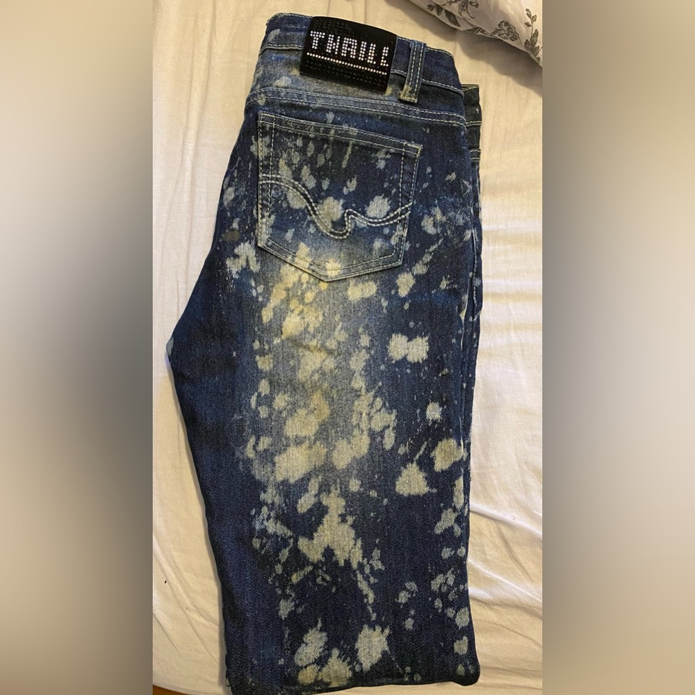 Jean Machine Bleached & Ripped Fitted Jeans
